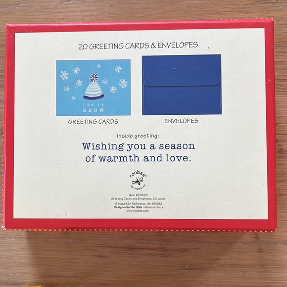 20 LET IT SNOW Holiday Boxed Cards & Envelopes - Picture 3 of 3